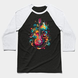 Captivating Music-Inspired Art Baseball T-Shirt